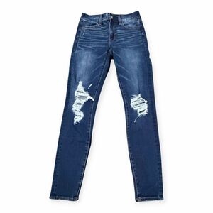 AMERICAN EAGLE AEO Women’s Blue 360 Next Level Stretch Hi-Rise Jegging Size 2